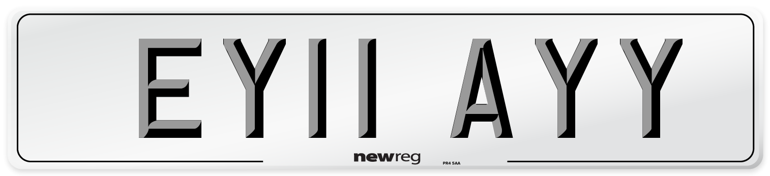 EY11 AYY Number Plate from New Reg